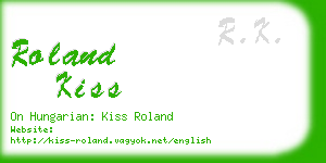 roland kiss business card
